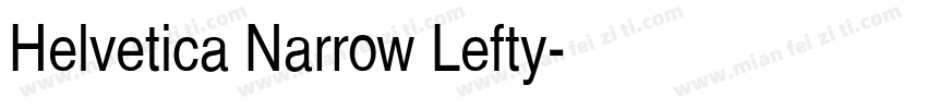 Helvetica Narrow Lefty字体转换